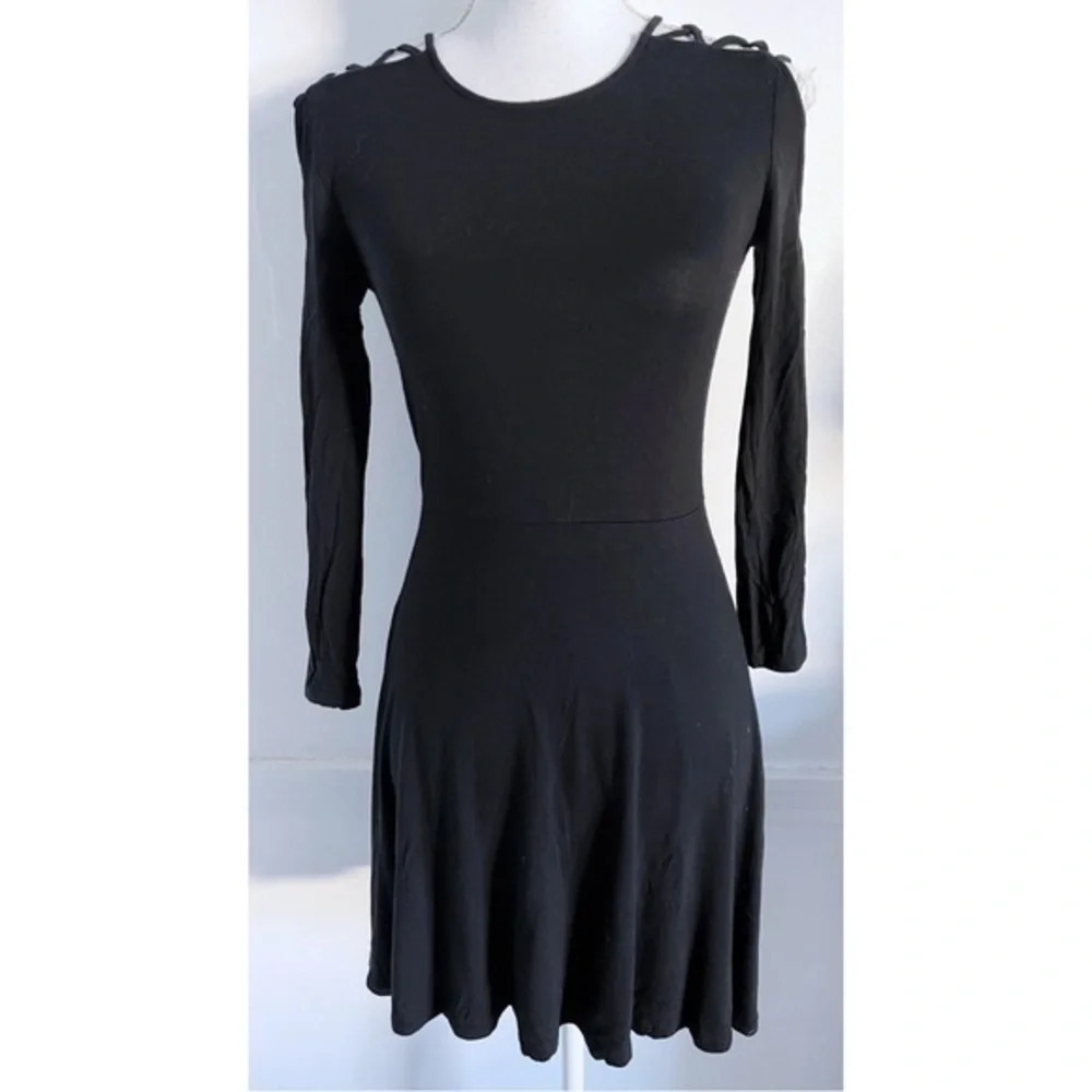 American Eagle Outfitters • Black Soft and Sexy Cutout Shoulder Dress